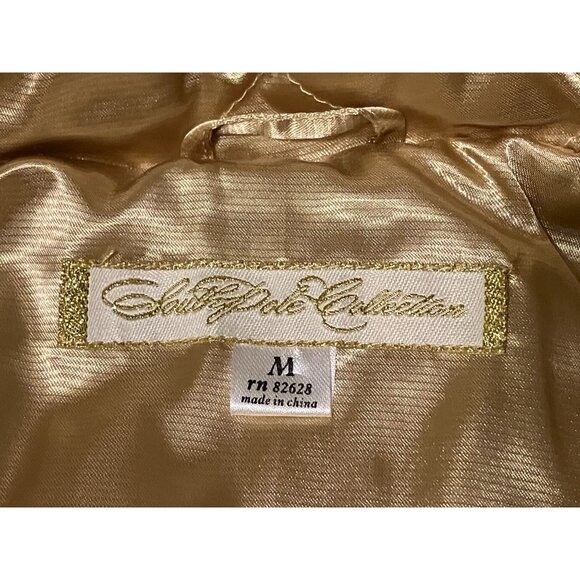 Y2K South Pole Quilted Trench Coat M Gold Belt McBling ASO Jaslene Gonzalez ANTM - Picture 12 of 14